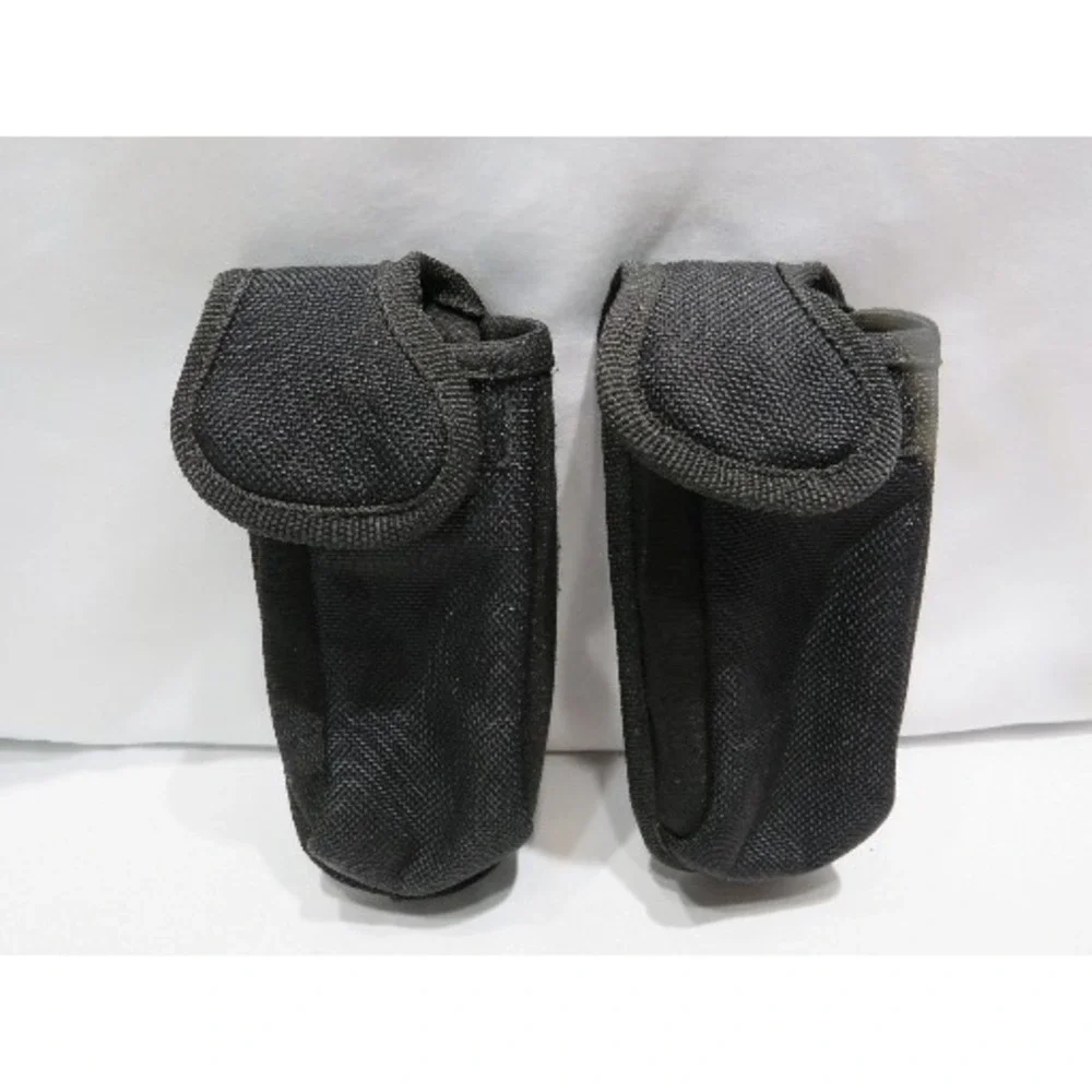 Black Vlcro Phone Walkie Talkie Radio Pouch Holster‎ Lot 7 Inches X 3 In